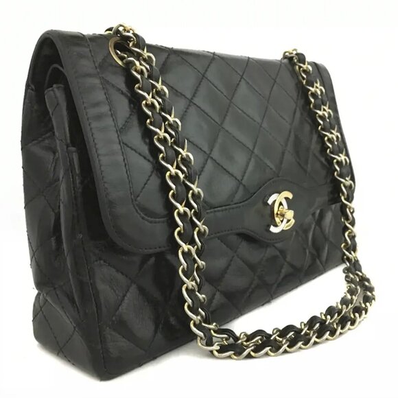 Vintage Chanel Limited Paris Edition Double Flap Diana with 24k Gold Hardware - Picture 2 of 10